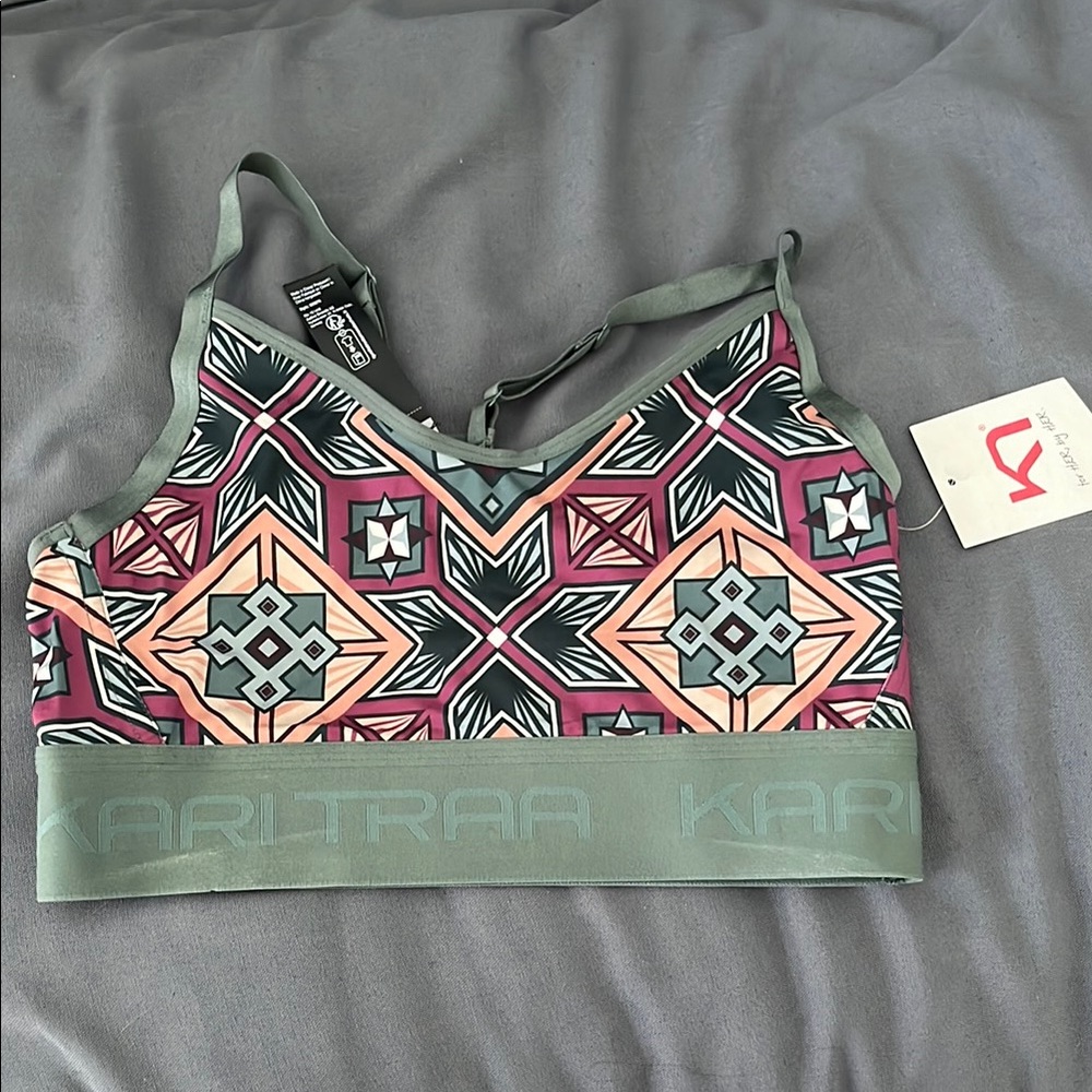 Kari Traa Multicolor Geometric Bra